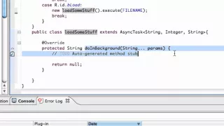 Android Application Development Tutorial 101 Async Task class to load stuff