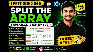 LeetCode 3046 Split the Array Explained in C Step-by-Step