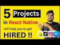 5 Projects in React Native will help you to get HIRED In Hindi Engineer Codewala