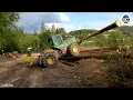 Extreme Dangerous Big Logging Wood Truck Driving Skill | Fastest Chainsaw Cutting Tree Machines #21