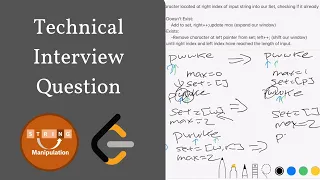 Technical Interview Question - 3 Longest Substring without Repeating Characters
