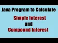 Java How to calculate Simple and Compound Interest in java RajeeRim