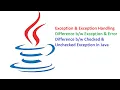 Session-20 Exception Handling in Java Difference between Checked and Unchecked Exception in Java
