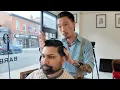 Rare Hair Moustache Makeover The Indian Maharaja Look by a Chinese Barber ASMR