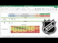 Project NHL Matches With Excel Tutorial