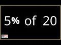 What is 5 percent of 20 5 of 20