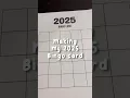 Making my 2025 bingo card