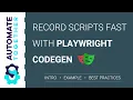 Record Playwright scripts using Codegen