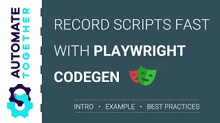 Record Playwright scripts using Codegen