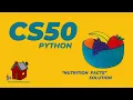 Nutrition Facts CS50 Python Programming Problem Set 2