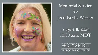 Jean Warner Memorial Service - 8 August 2026
