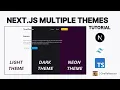 Next js Multiple Themes Tutorial Light Dark and Neon Mode with Next js Tailwind TypeScript