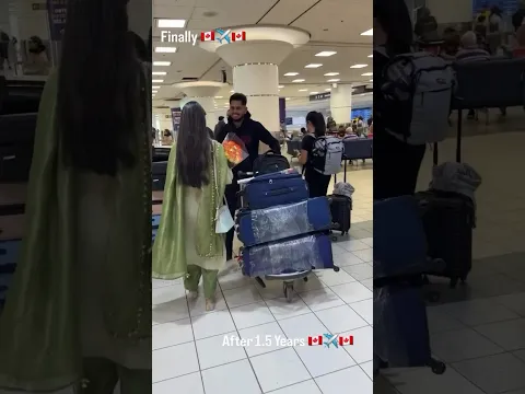 Finally we meet after 1.5 years of waiting 🇨🇦🇨🇦 !! #shorts#punjabi #couple #coupleshorts