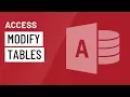 Access Modifying Tables