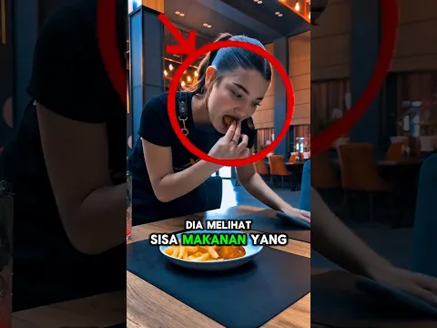 Pelayan Ini Nekat Makan Sisa Makanan... Endingnya Bikin Malu Seumur Hidup! 😂🍽️ #shorts