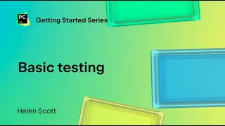 Basic testing in PyCharm Getting started