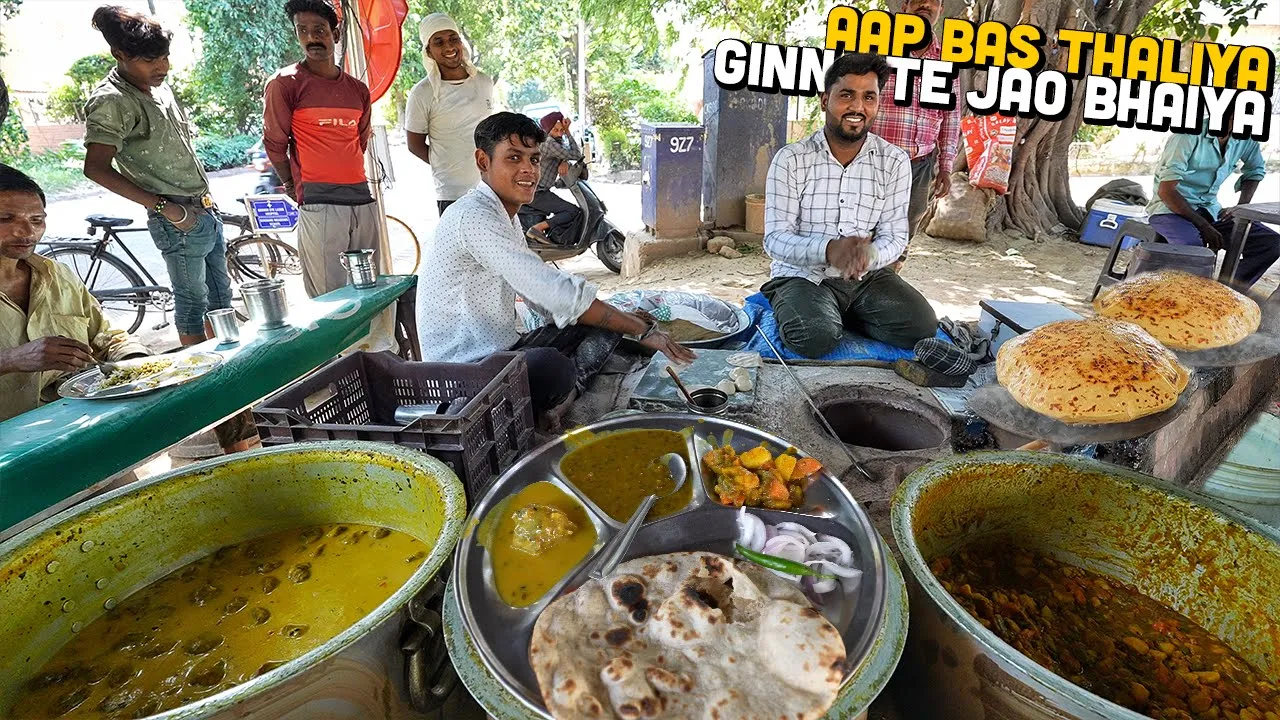 50/- Rs DESI Indian Street Food    wale Pakore, Stuffed Bheega Kulcha, Moradabadi Dhaba Thali