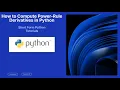 How to Compute Power-Rule Derivatives in Python with SymPy in 75 seconds