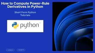 How to Compute Power-Rule Derivatives in Python with SymPy in 75 seconds