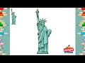 How to Draw The Statue of Liberty Iconic Liberty Island NYC Landmark