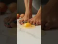 Lagu Feet ASMR: Uncooked Egg Crush \u0026 Crack in 4K Slow Motion 👣🍰 | Deep Teal Nails on Marble Floor