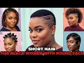 Short Natural Haircuts For Black Women With Round Faces