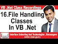 16 File Handling Classes In VB NET