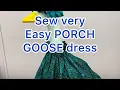 Sew a easy goose dress with fabric ruffle no pattern for geese