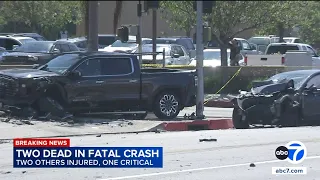 2 killed 2 hurt in violent multi-car crash in Inglewood intersection