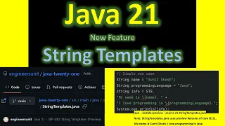 Java 21 JEP 430 String Templates