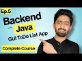 Todo list App in java java Backend Project Java Full Stack Developer Course in Hindi lecture 05