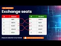 Important MNC SQL Interview Question Exchange Seats SQL for Data Engineering