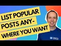 Display Popular Posts By Views In WordPress - WordPress Popular Posts Plugin