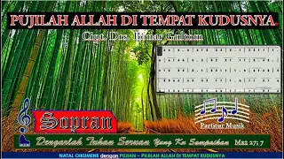Download PRAISE GOD IN HIS HOLY PLACE. Indonesian Version ||| Soprano Score Audio ~ CHOIR-SATB OIKUMENE MP3
