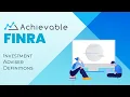 Investment adviser definition FINRA SIE Series 63 65 66