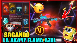 ✅️SACANDO LA AK-47 DRAGÓN FLAMA AZUL CON 1500 DIAMANTES EN FREE FIRE 2024💎💙
