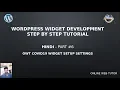 Wordpress Widget Development Beginner Tutorials Step by Step Hindi - Widget Setup Settings