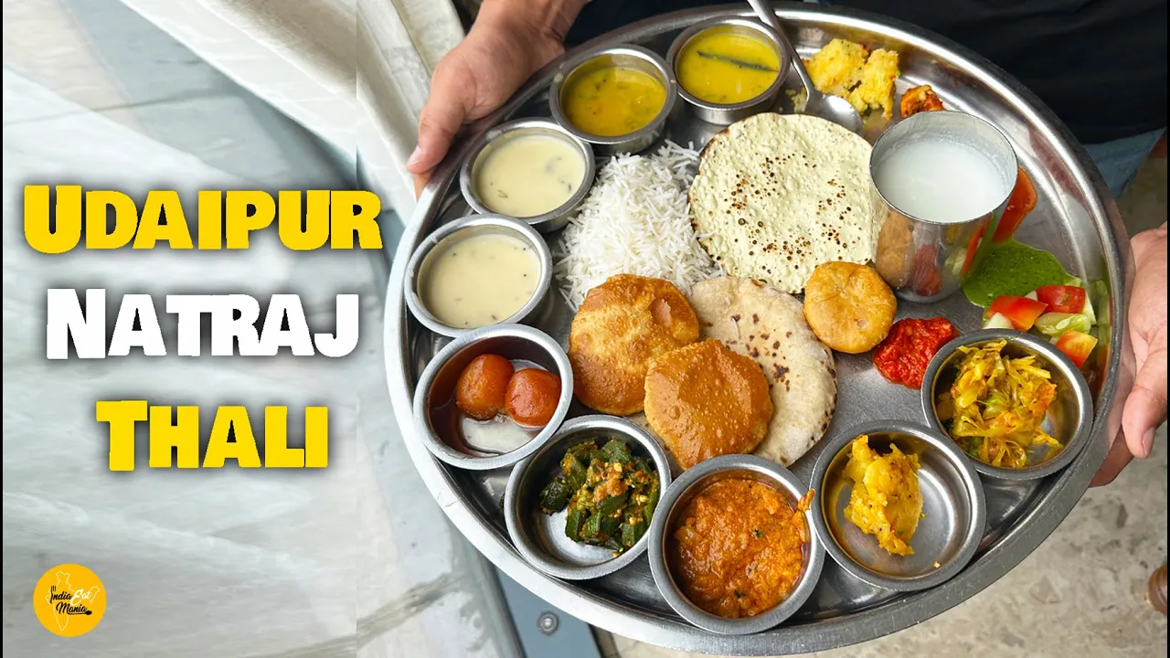 Udaipur Famous Natraj Thali Unlimited 20+ Rajasthani & Gujarati Items Thali Rs 299/-  l Udaipur Food
