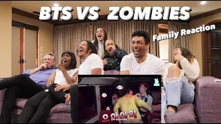 bts vs zombies family reaction run bts ep 24 