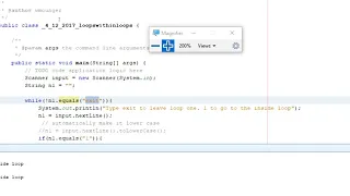 Nested While Loops With Strings - Java One