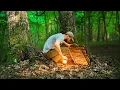 Download Lagu Building a Secret Survival Dugout Between Two Oak Trees. Bushcraft, Survival Shelter