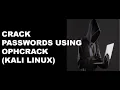 Password Recovery using Ophcrack - Kali Linux