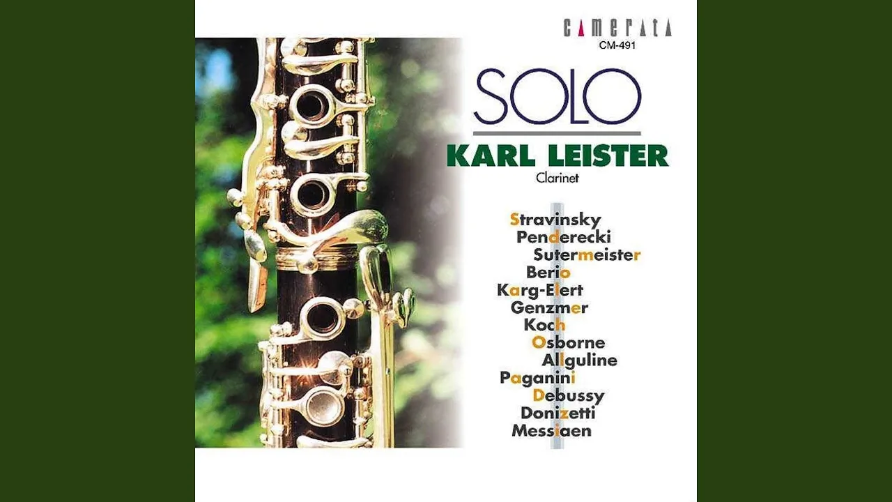 3 Pieces for Clarinet Solo: No. 1 3 Pieces for Clarinet Solo: No. 1