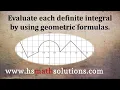 Evaluating Definite Integrals with a Graph Using Geometric Formulas