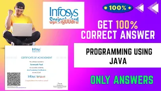 Programming Using JAVA Infosys springboard Assessment Answer