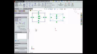 SOLIDWORKS tutorials - how to place centerlines on rectangles