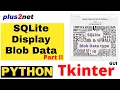 Tkinter displaying Blob data from SQLite database table to show pictures with other text data