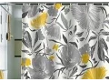 Yellow and Gray Shower Curtain