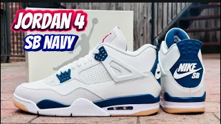 Kickwho godkiller BEST Jordan 4 SB Navy W grade school sizes also