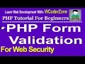 HTML Form Validation using php - For Website Security English